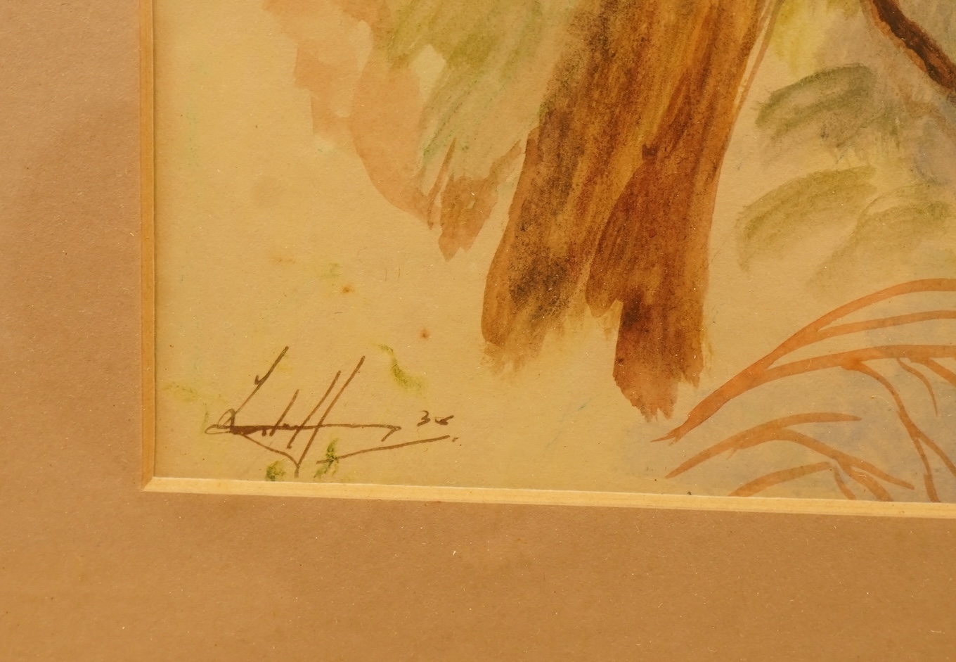 Leslie Hurry (1909-1978), Landscape with cottage, signed and dated '38, watercolour, 30 x 38cm
